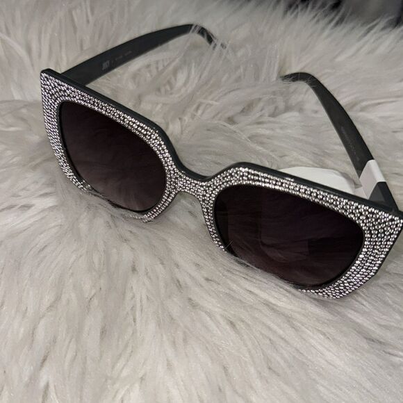Juicy Couture grey rhinestone large frame sunglasses main image 8